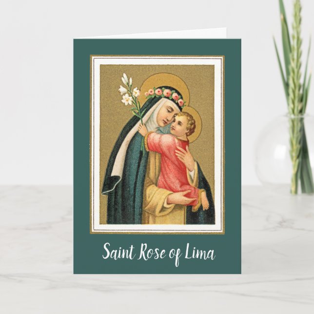 St Ro och Kristus Child (M 023) Blank Hälsning Kort (Framsida)