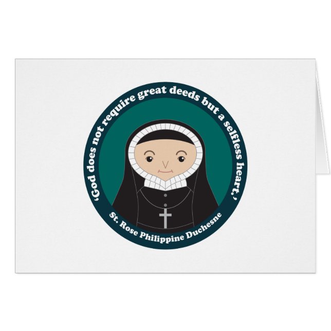 St. Ro Philippine Duchesne Hälsningskort (Framsidan Horizontal)