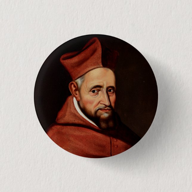 St. Robert Bellarmine Romersk bibliotekskonst Knapp (Framsida)