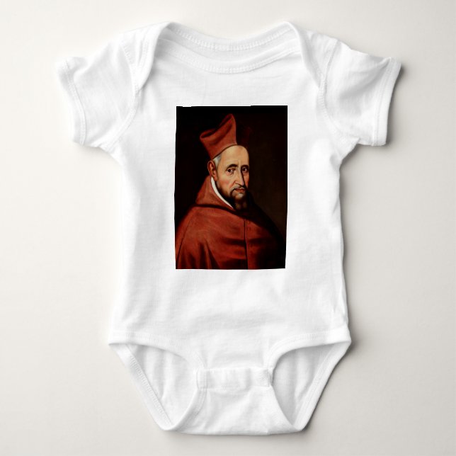 St. Robert Bellarmine Romersk bibliotekskonst T Shirt (Framsida)