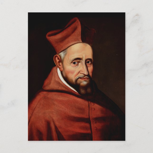 St. Robert Bellarmine Romersk bibliotekskonst Vykort (Framsida)