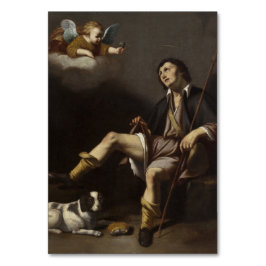 St. Rocco Roch Prayer mot Corona Virus Card Bordsnummer