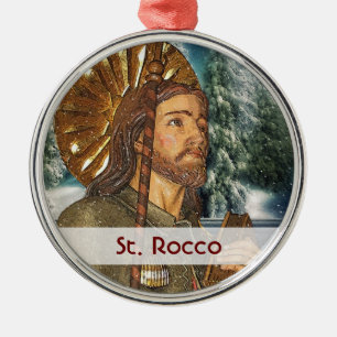 St. Rocco - San Rocco - silverprydnad för St. Roc Julgransprydnad Metall