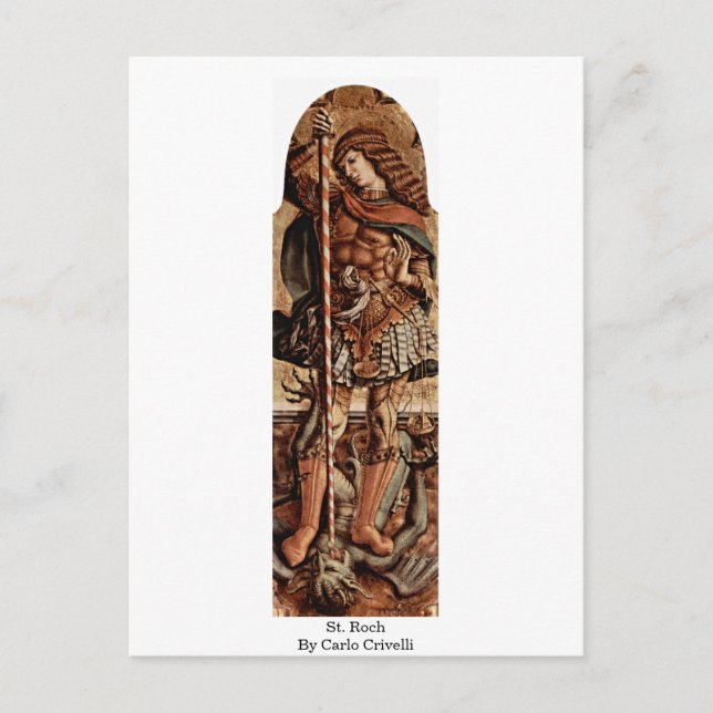 St. Roch av Carlo Crivelli Vykort (Framsida)