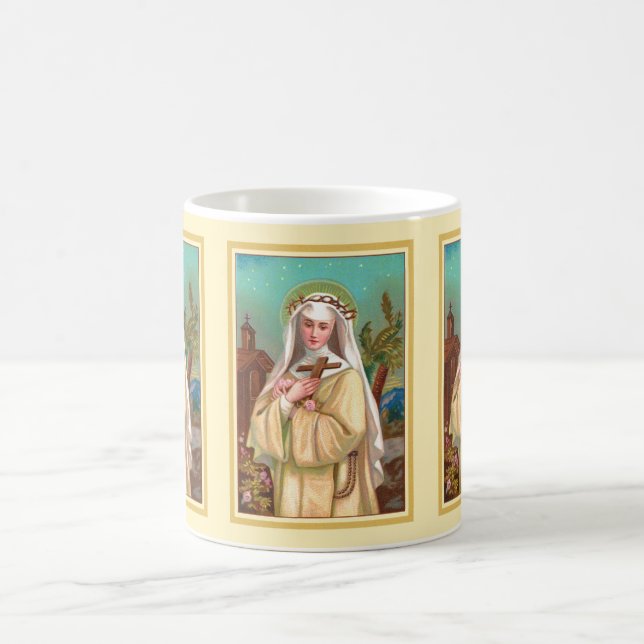 St. Rosa av Lima om natten (M 024) Kaffemugg (Center)