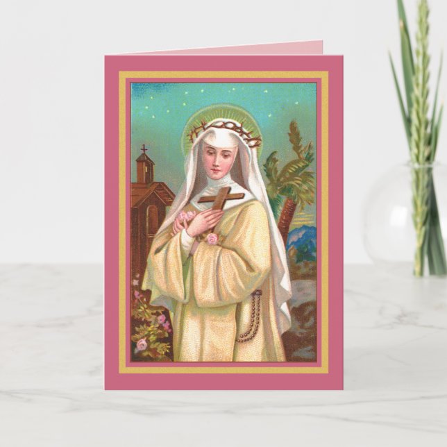 St. Rosa av Lima om natten (M 024) Kort (Framsida)