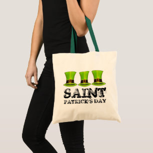 St. Saint patrick's day Grönt Leprechaun Tophats Tygkasse