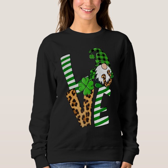 St Saint patrick's day Kärlek Shamrock Gnomies Luc T Shirt (Framsida)