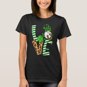 St Saint patrick's day Kärlek Shamrock Gnomies Luc T Shirt
