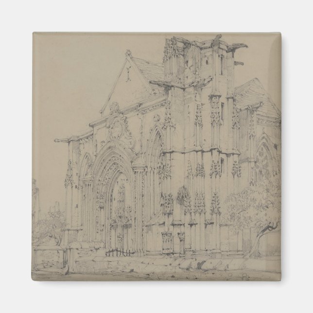 St. Sauveur, Dives, Normandie, c.1821 Magnet (Framsidan)