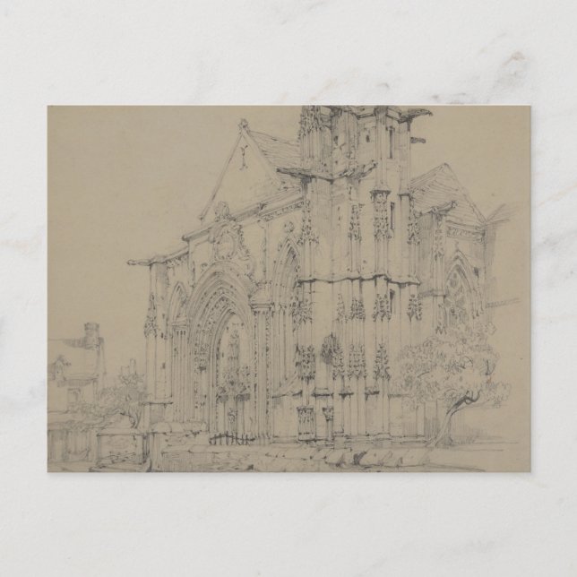 St. Sauveur, Dives, Normandie, c.1821 Vykort (Framsida)