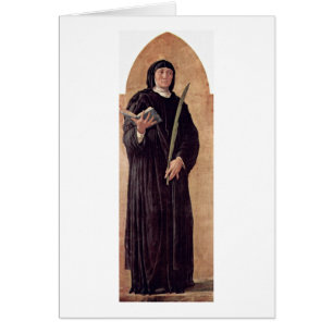 St. Scholastica av Andrea Mantegna Hälsningskort