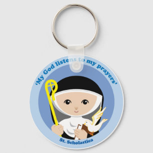 St. Scholastica Nyckelring