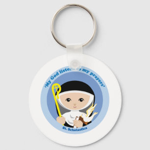 St. Scholastica Nyckelring