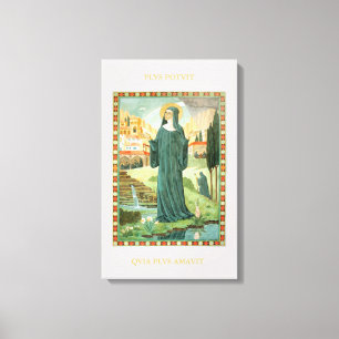 St. Scholastica & St. Benedict Canvastryck