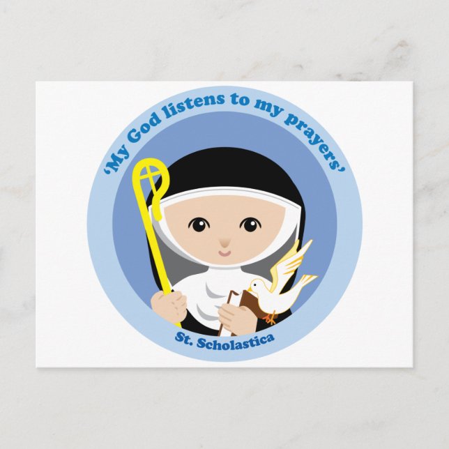 St. Scholastica Vykort (Framsida)