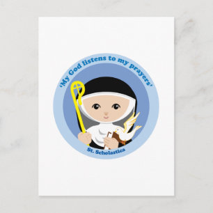 St. Scholastica Vykort