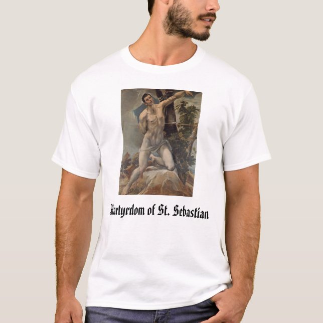 St Sebastian, martyrskap av St. Sebastian T Shirt (Framsida)