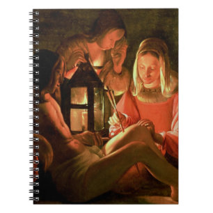St. Sebastian som ansas av den heliga kvinnan Anteckningsbok