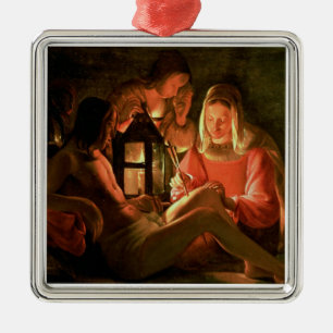 St. Sebastian som ansas av den heliga kvinnan Julgransprydnad Metall