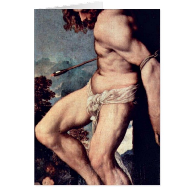 St. Sebastian vid Titian Hälsningskort (Framsidan)