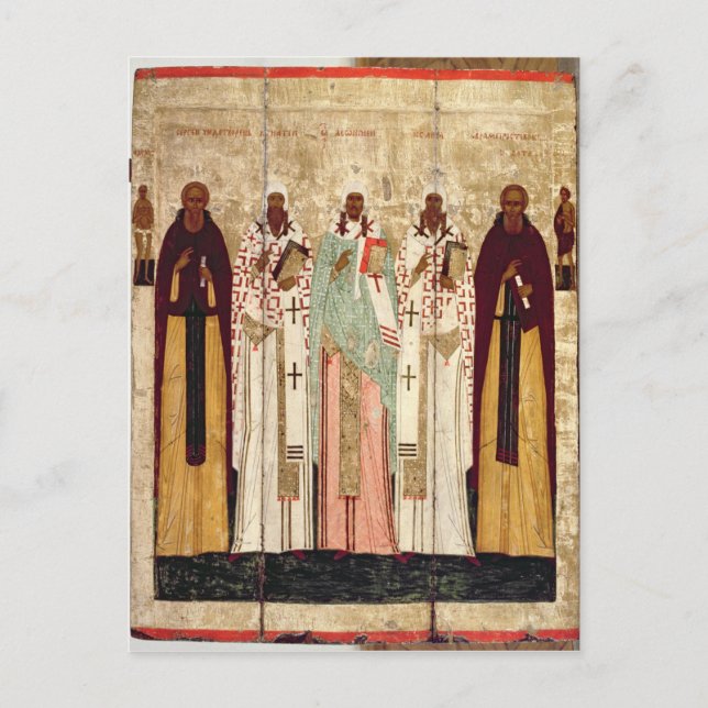 St. Sergius of Radonesh med Saints of Vykort (Framsida)
