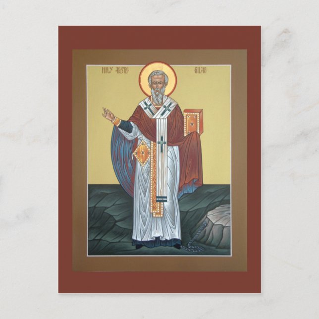 St. Silas Prayer Card Vykort (Framsida)
