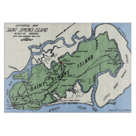 St Simons Island Karta
