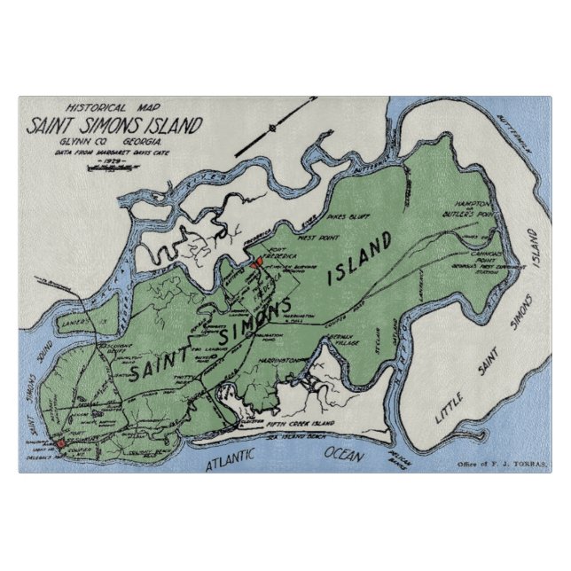 St Simons Island Karta  (Framsidan)
