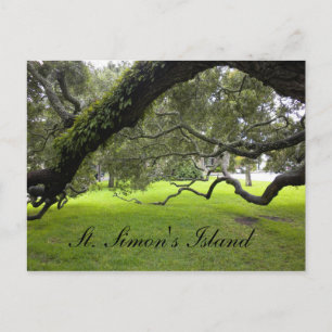 St. Simon's Island Travel Postcard Vykort