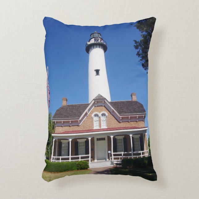 St. Simons Lighthouse-accentkudde Prydnadskudde (Framsidan(Vertikal))