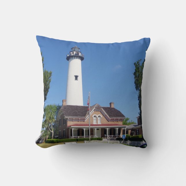 St. Simons Lighthouse-fyrkudde Kudde (Framsida)