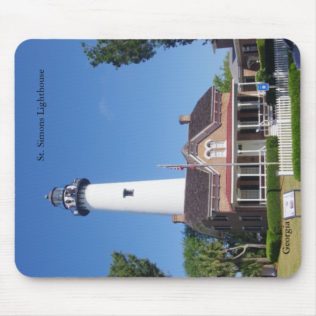 St. Simons Lighthouse mousepad Musmatta (Framsidan)