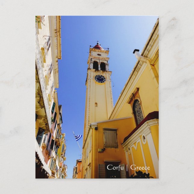 St. Spyridon-kyrkan, Korfu, Grekland Vykort (Framsida)
