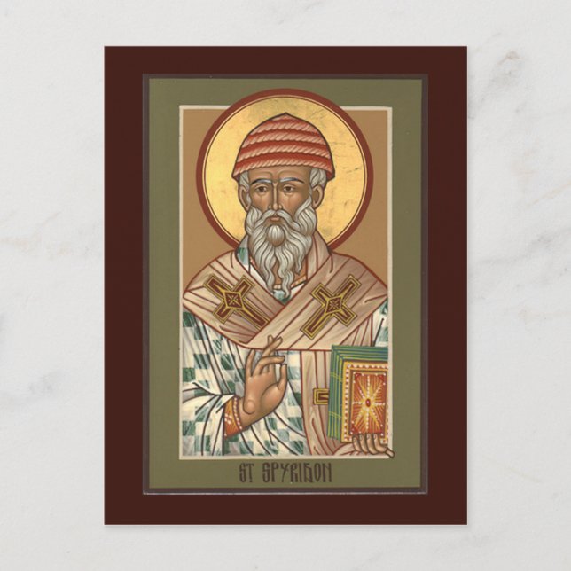 St. Spyridon Prayer Card Vykort (Framsida)