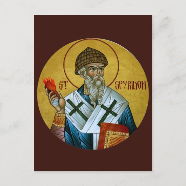 St. Spyridon Prayer Card Vykort (Framsida)