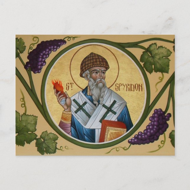 St. Spyridon Prayer Card Vykort (Framsida)