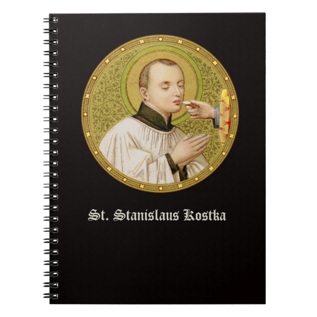 St. Stanislaus Kostka (SNV 25) (Round Image) Anteckningsbok Med Spiral (Framsidan)
