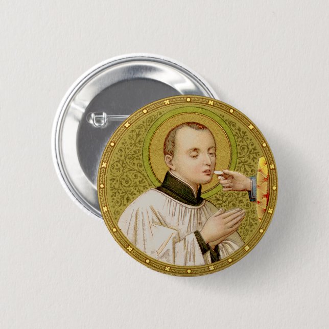 St Stanislaus Kostka (SNV 25) Round Pinback Button Knapp (Framsida & baksida)