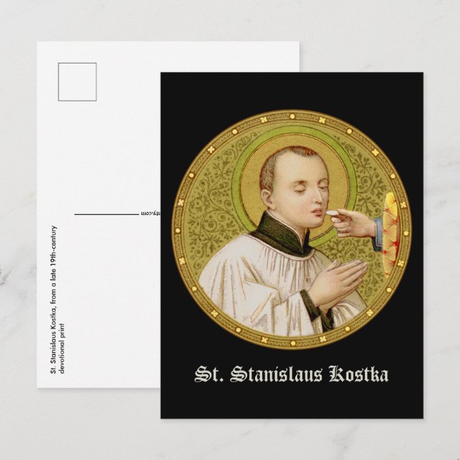 St. Stanislaus (SNV 25) (Rund bild) Vertikal Vykort (Fram/baksida)