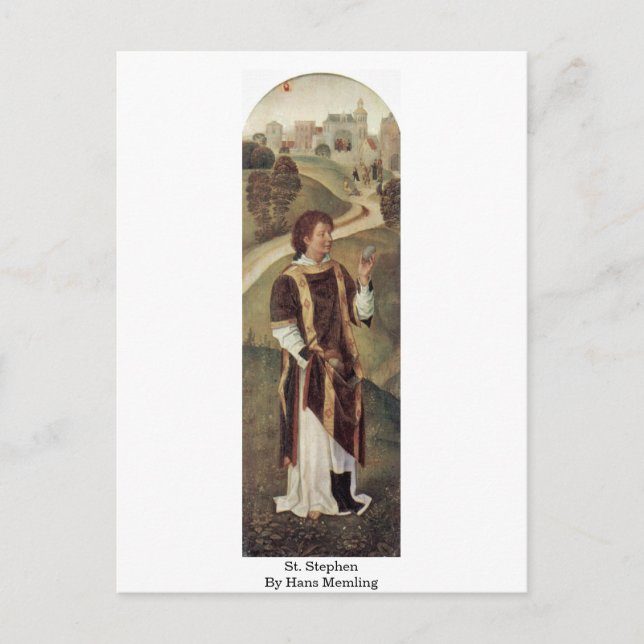 St. Stephen av Hans Memling Vykort (Framsida)
