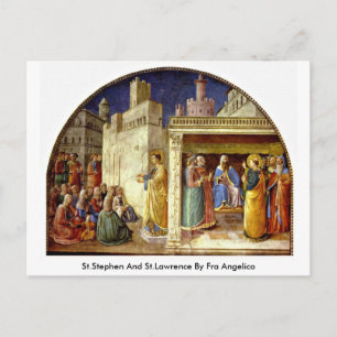 St.Stephen och St.Lawrence av Fra Angelico Vykort