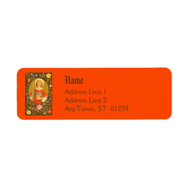 St. Stephen (PM 08) NB Ret Add Label 1a Returadress Etikett (Framsidan)