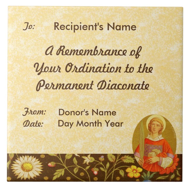 St. Stephen ProtoMartyr (PM 08) Kakelplatta (Framsidan)