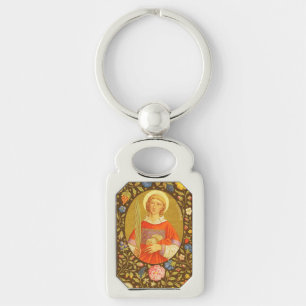 St. Stephen ProtoMartyr (PM 08) Rektangulärt Silverfärgad Nyckelring
