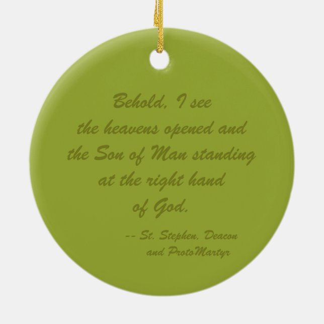 St. Stephen ProtoMartyr (SNV 26) Julgransprydnad Keramik (Baksidan)