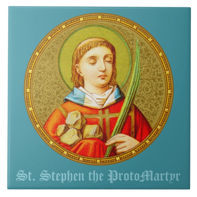 St. Stephen (SNV 26) (Round Image) Tile 2 Kakelplatta (Framsidan)