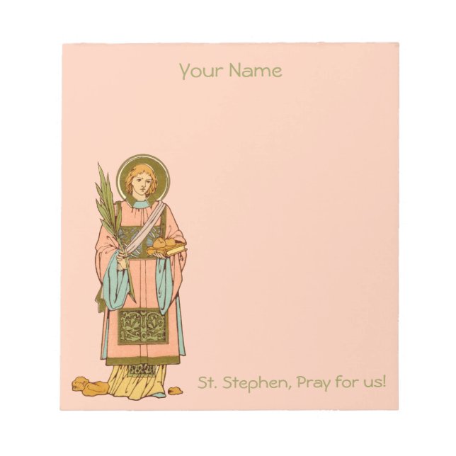 St. Stephen the ProtoMartyr (RLS 17) 5,5" x6" Anteckningsblock (Framsida)
