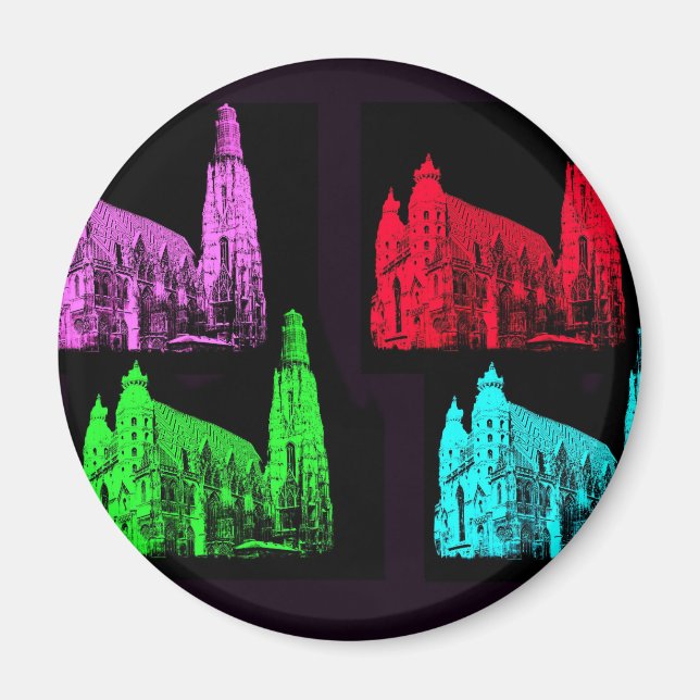 St. Stephen's Cathedral Collage Magnet (Framsidan)