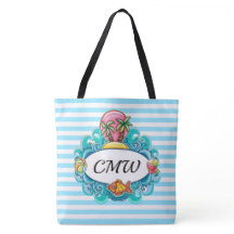 St. Strandväska Tote - Randig baksida